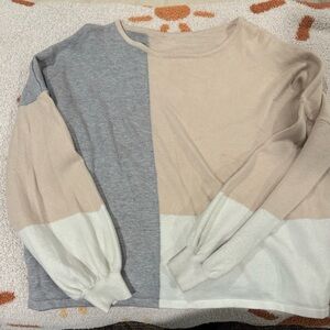 Colorblock Long Sleeve Sweater